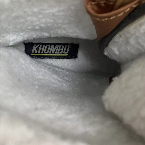KHOMBU KRISTIE Brown Suede Sherpa Lined Nordic Knit Snow Duck Boots Size 8 - Picture 11 of 13